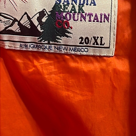 Children's Maroon Puffer Jacket with Orange Trim - Picture 6 of 8